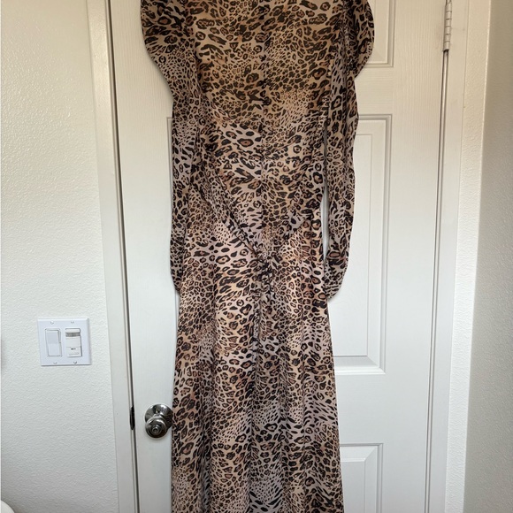 Ronny Kobo Bernadette Leopard Print Maxi Dress Size Small - Picture 3 of 4